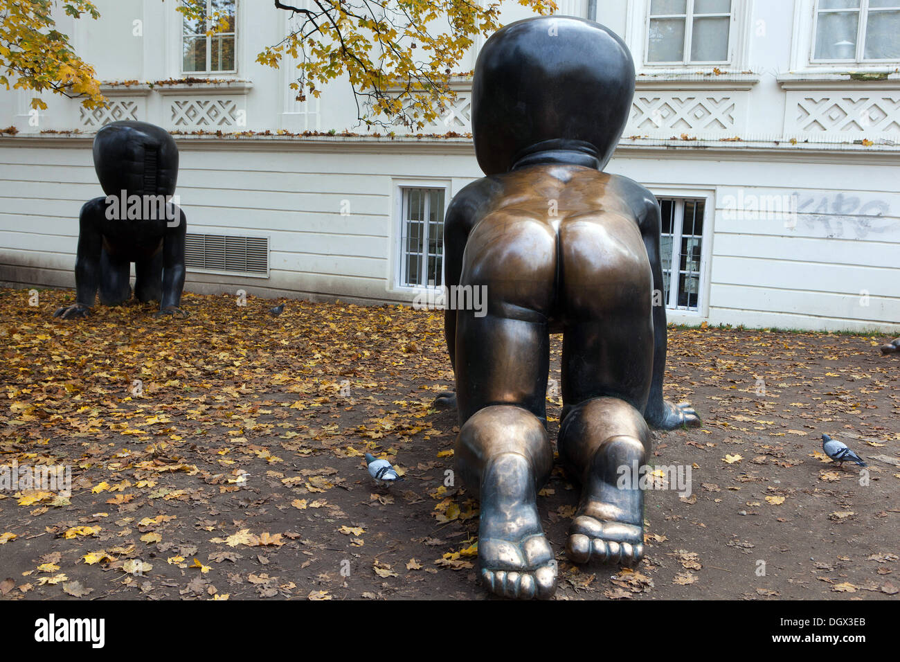 Bronze Babys, Künstler David Cerny. Museum Kampa, Prag, Tschechische Republik Stockfoto