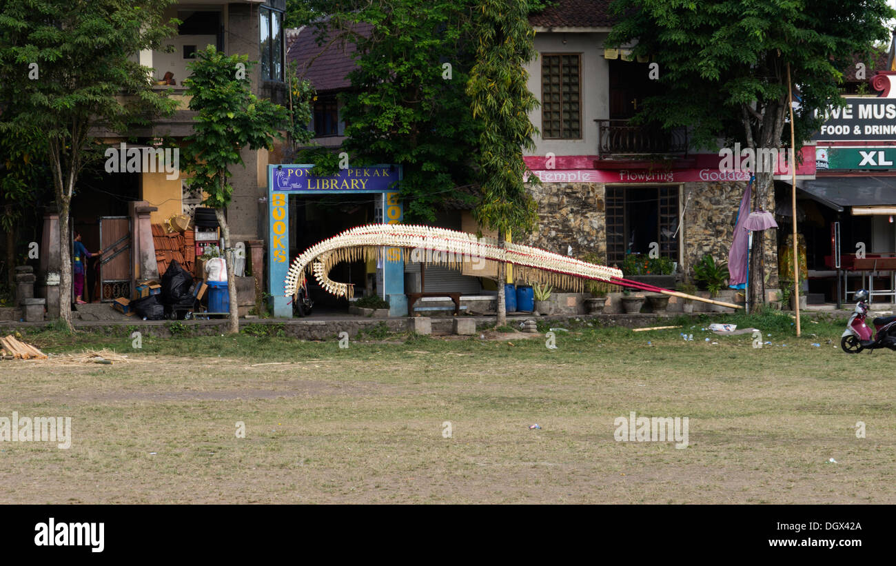 religiösen Feld legen Bali Kunst Bambus Ubud Asien Religion Künstler künstlerische Dekoration Straße errichtete Gewohnheit Kunsttradition Straße Stockfoto