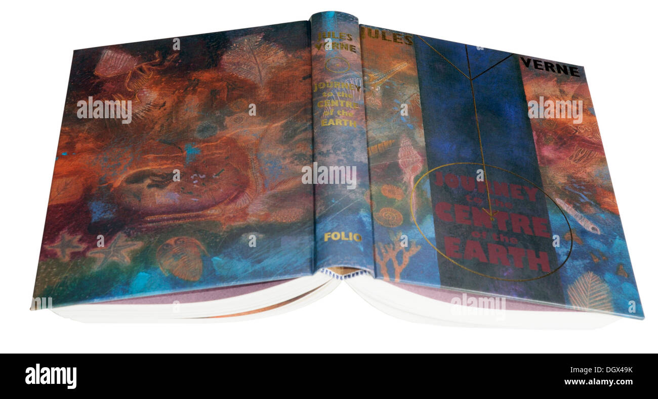 Eine Folio Society Edition der Reise zum Mittelpunkt der Erde von Jules Verne Stockfoto