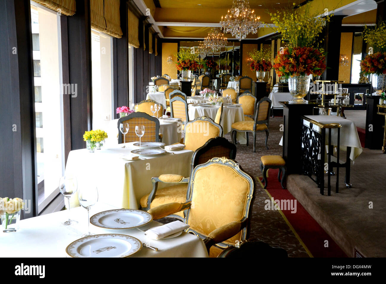 Klassische französische Gourmetrestaurant Stockfoto