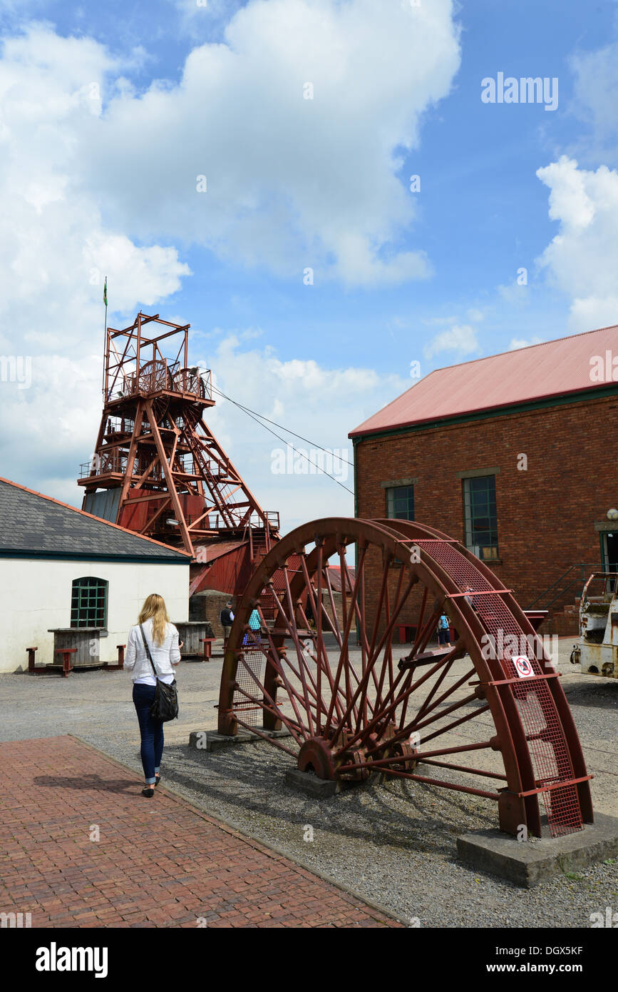 Grubenkopfturm in Big Pit: National Coal Museum, Blaenavon, Torfaen (Tor-faen), Wales (Cymru), Großbritannien Stockfoto