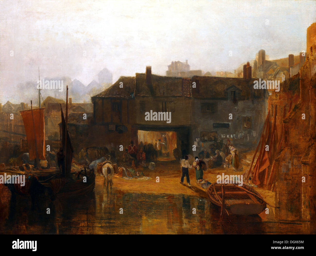 Saltash mit der Wasser-Fähre - von Joseph Mallord William Turner, 1811 Stockfoto