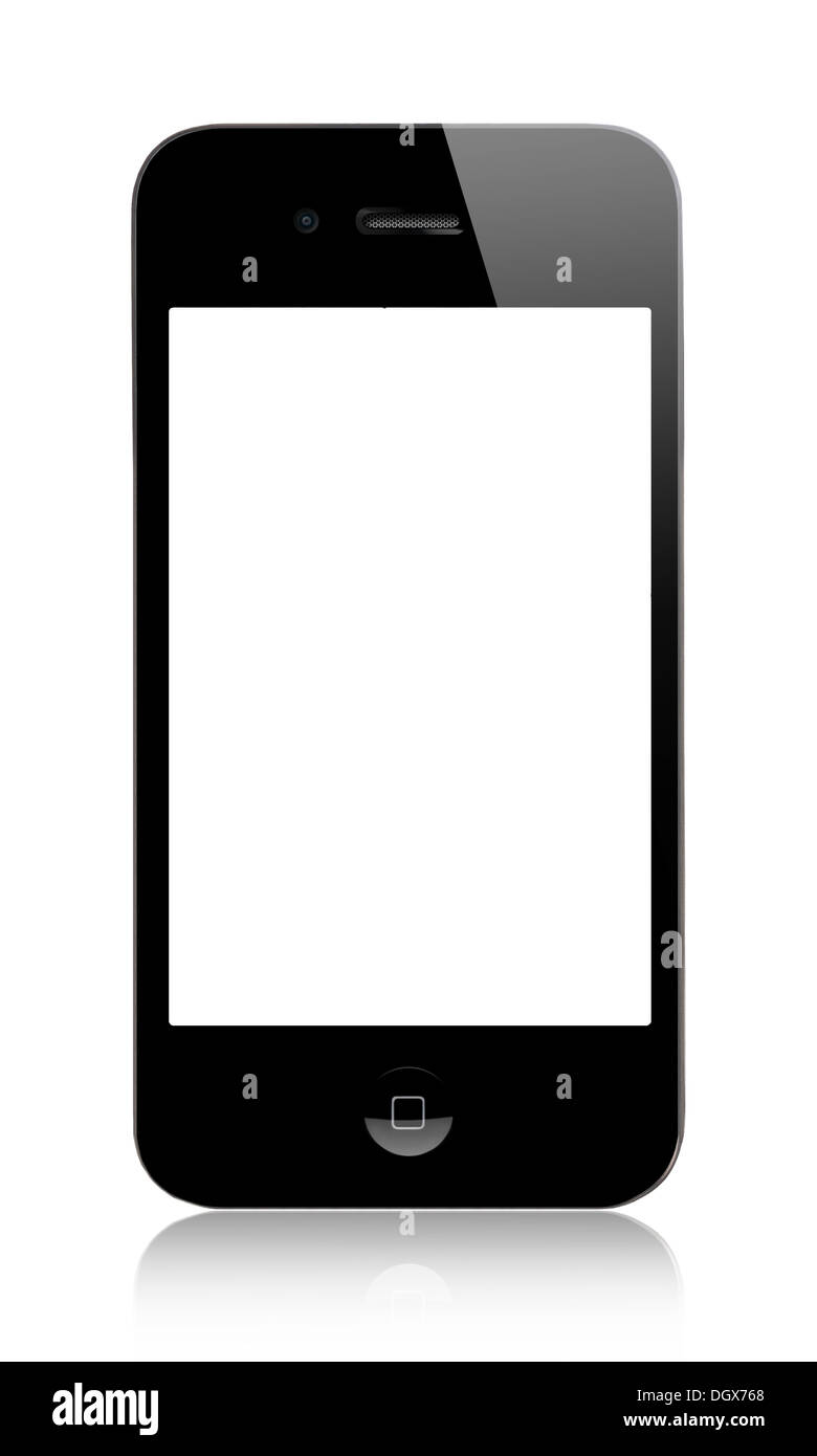 iPhone Bildschirm zeigt leerer Bildschirm Stockfoto