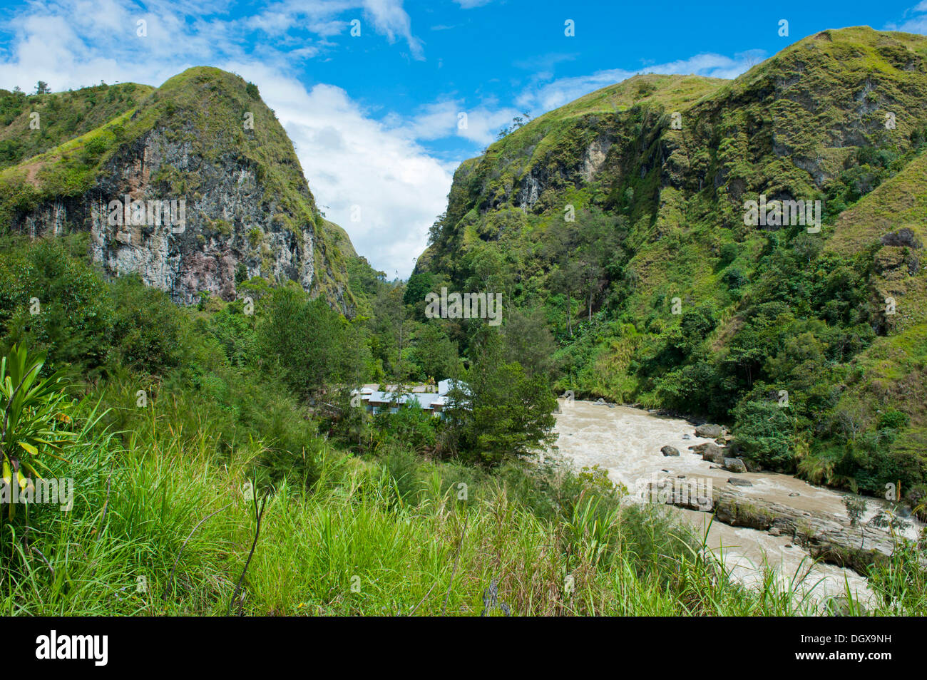Lae-Fluss in den Highlands, Papua-Neu-Guinea Stockfoto