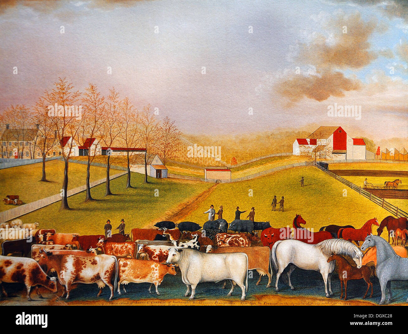 Die Cornell-Farm - von Edward Hicks, 1848 Stockfoto