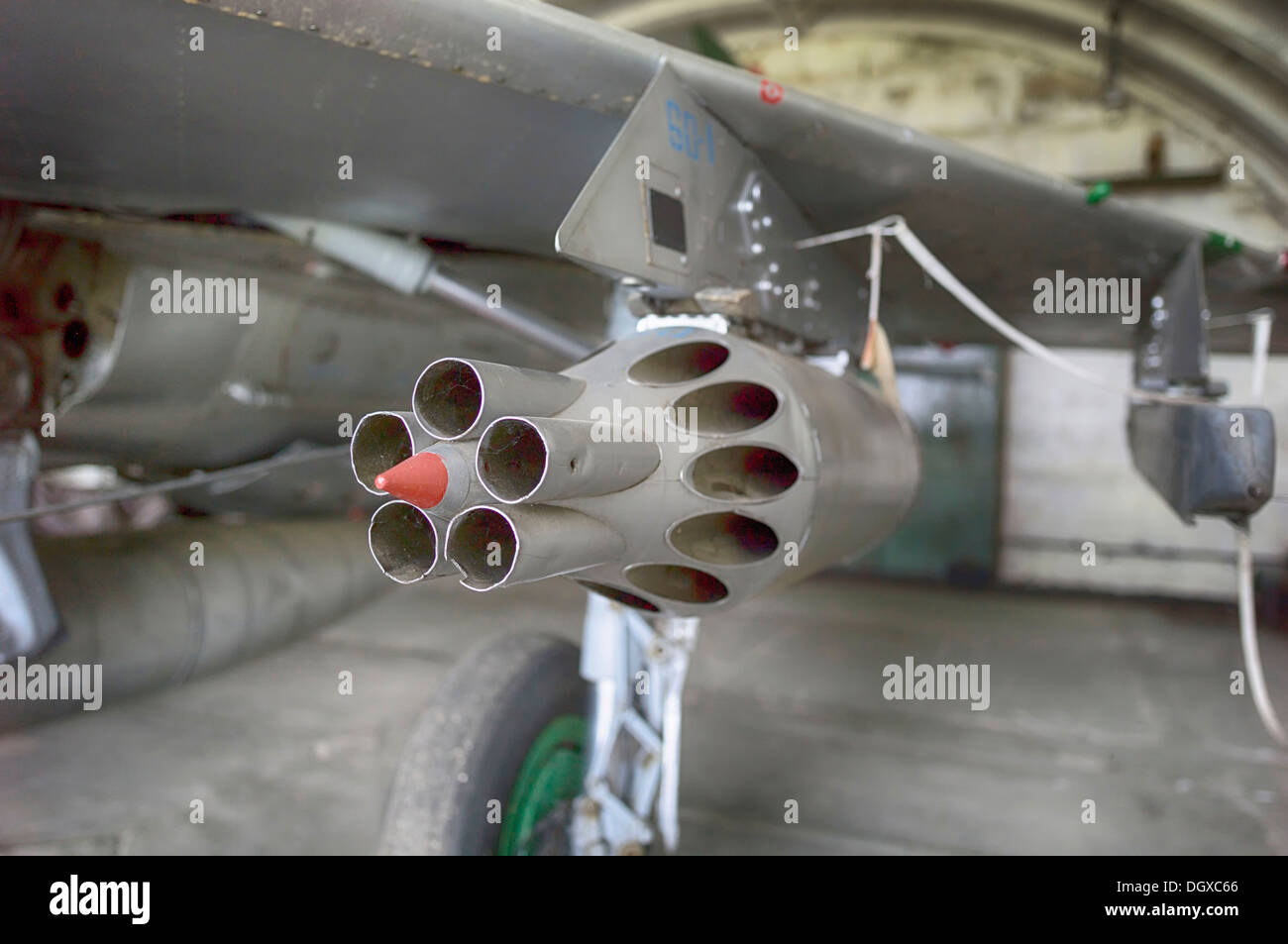 MIG-21 SMT Flugzeuge, eine relativ seltene Version in Deutschland, im Jahr 1993 durch die sowjetischen Luftstreitkräfte während ihren Rückzug zurückgelassen, Stockfoto