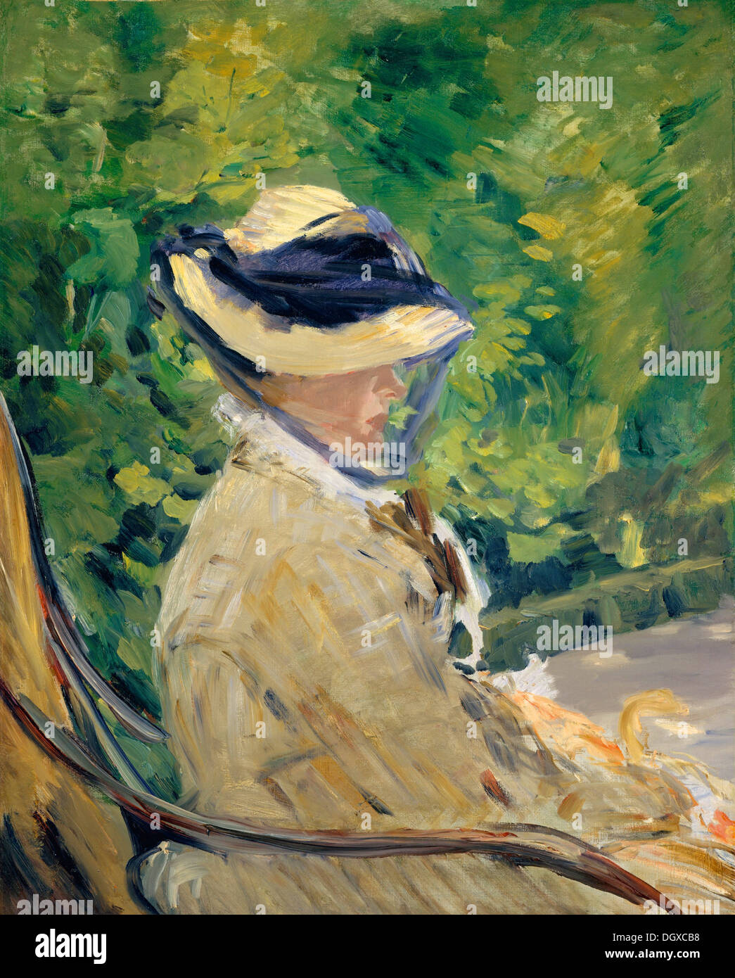 Madame Manet (Suzanne Leenhoff) im Bellevue - von Édouard Manet, 1880 Stockfoto