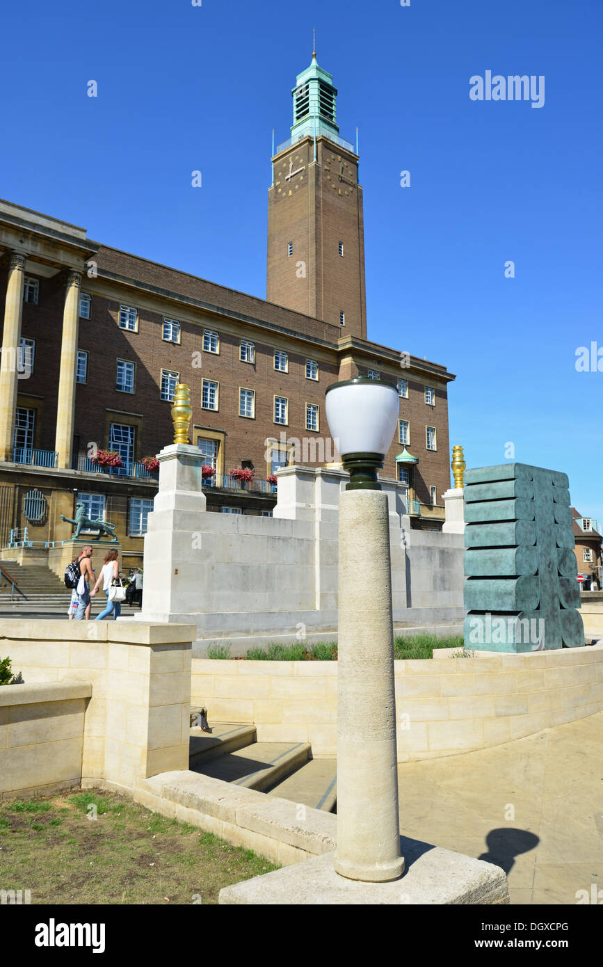 Norwich City Hall, St. Peters Street, Norwich, Norfolk, England, Vereinigtes Königreich Stockfoto