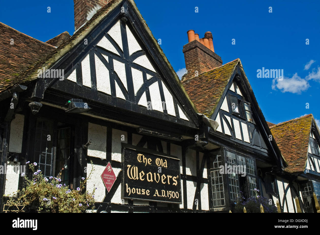 Alte Weber Haus, Canterbury, Kent, Südengland, England Stockfoto