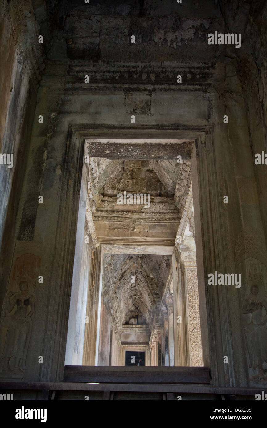 Alten Angkor Wat Ruinen Kambodscha Eingangsportal Stockfoto