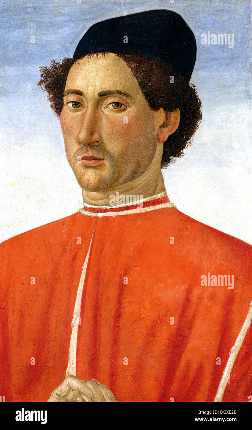 Porträt eines Mannes - von Cosimo Rosselli, 1482 Stockfoto