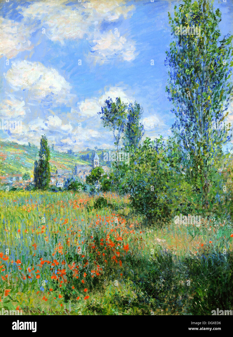 Ansicht von Vétheuil - von Claude Monet, 1880 Stockfoto