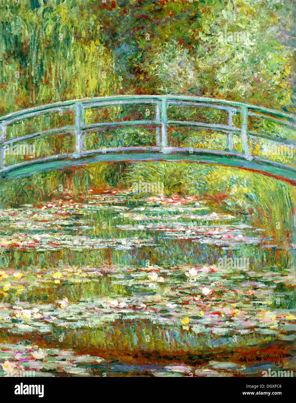 Brücke über einen Teich Seerosen - von Claude Monet, 1899 Stockfoto