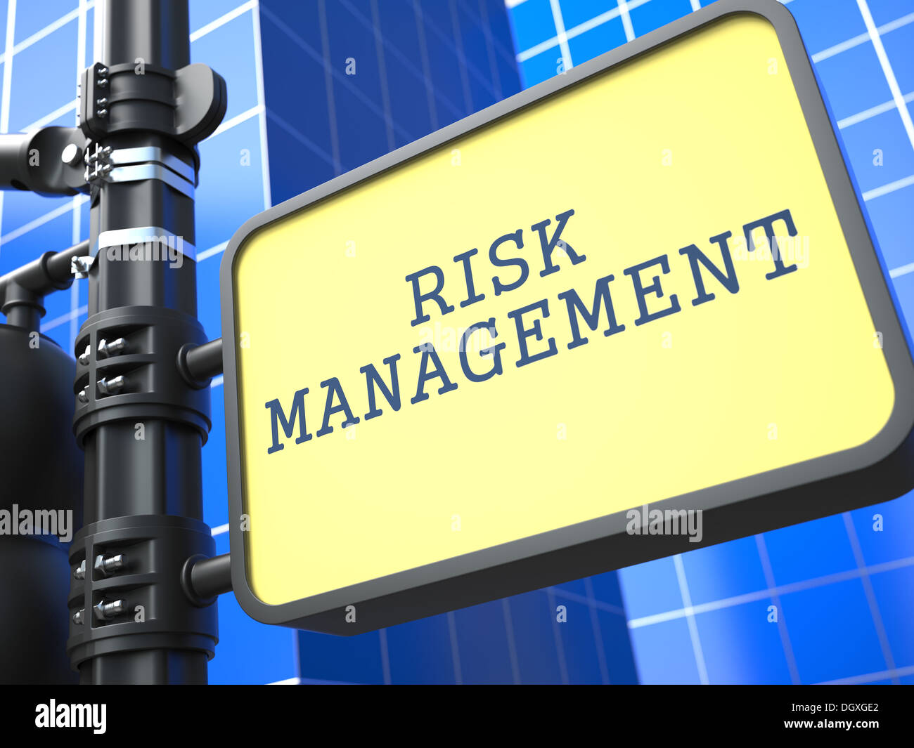Business-Konzept. Risk Management Roadsign. Stockfoto