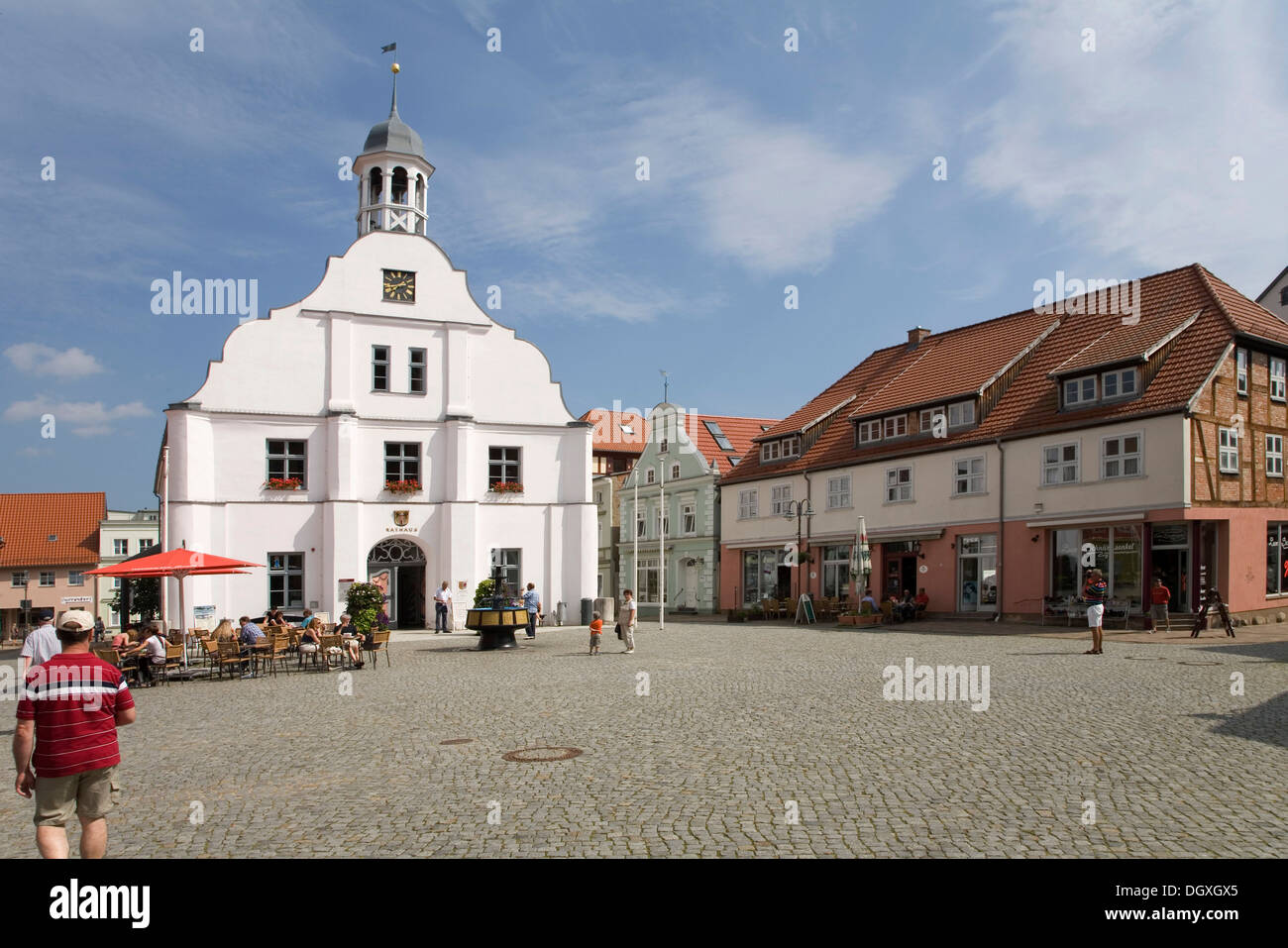 Rathaus, Marktplatz, Wolgast, Insel Usedom, Mecklenburg-Vorpommern Stockfoto