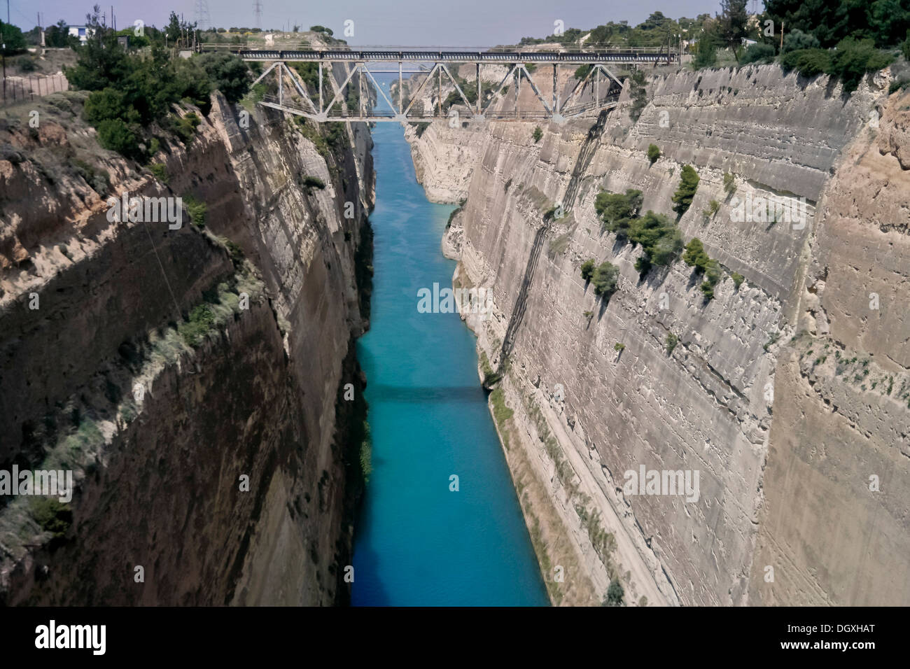 Kanal von Korinth, Nauplia, Peloponnes Griechenland, Europa Stockfoto