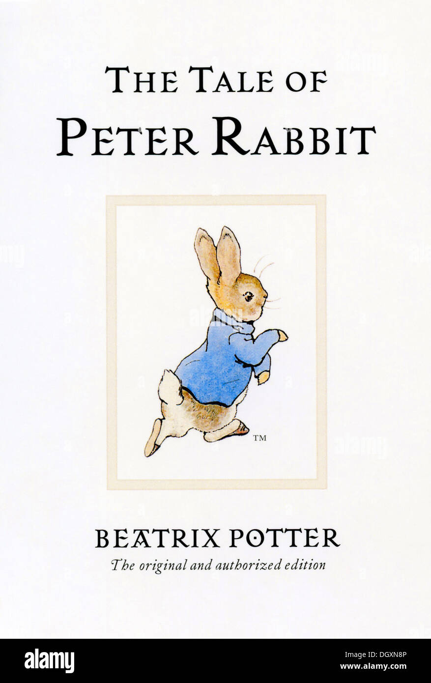 Beatrix Potter - Buch-Cover The Tale of Peter Rabbit, 1902 Stockfoto