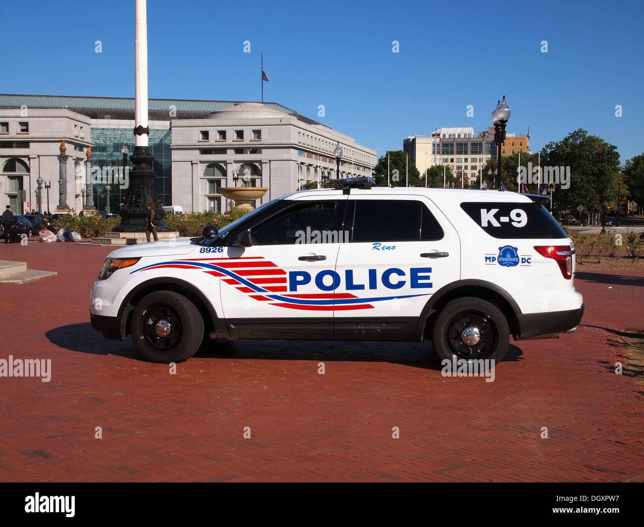 Metropolitan Polizei-Abteilung k-9-Fahrzeug außerhalb der Union Station, Washington DC, USA Stockfoto