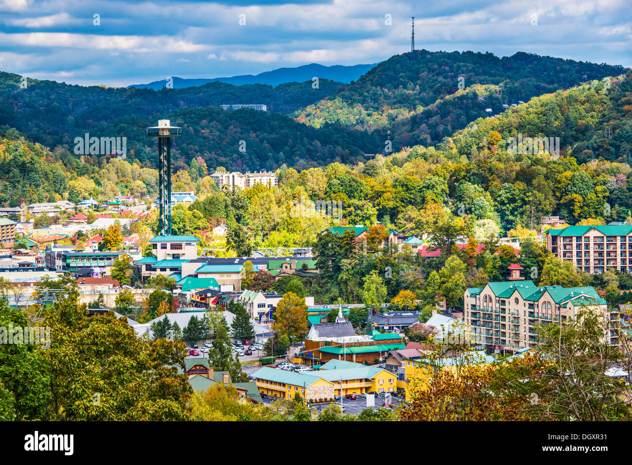 Gatlinburg, Tennessee in den Smoky Mountains. Stockfoto