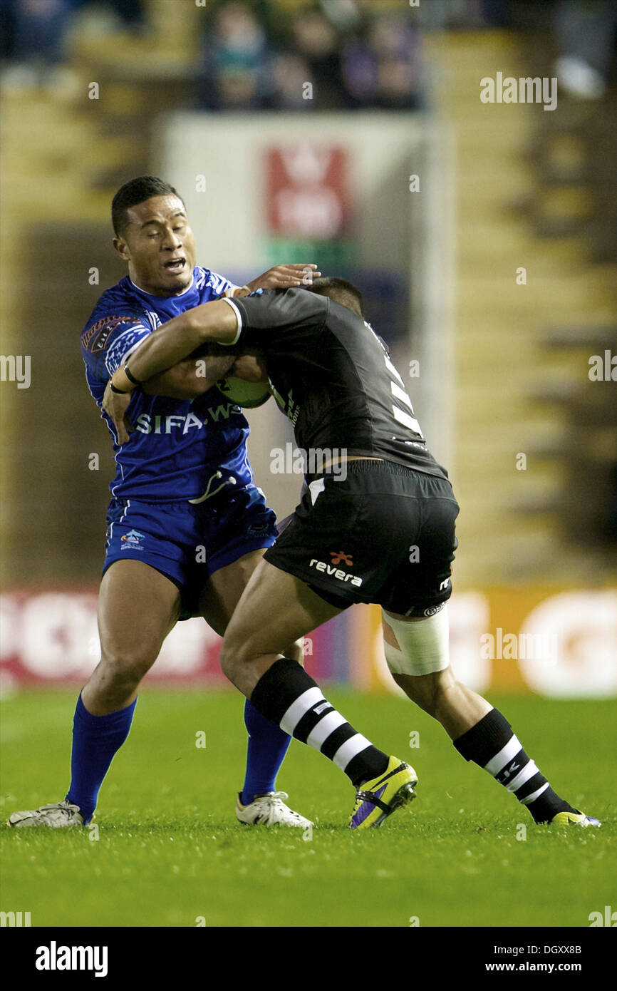 Warrington, UK. 27. Oktober 2013. Dean Whare (New Zealand &amp; Penrith Panthers) während der Rugby League World Cup-Gruppe B-Spiel zwischen Neuseeland und Samoa aus Halliwell Jones Stadium. Bildnachweis: Aktion Plus Sport/Alamy Live-Nachrichten Stockfoto