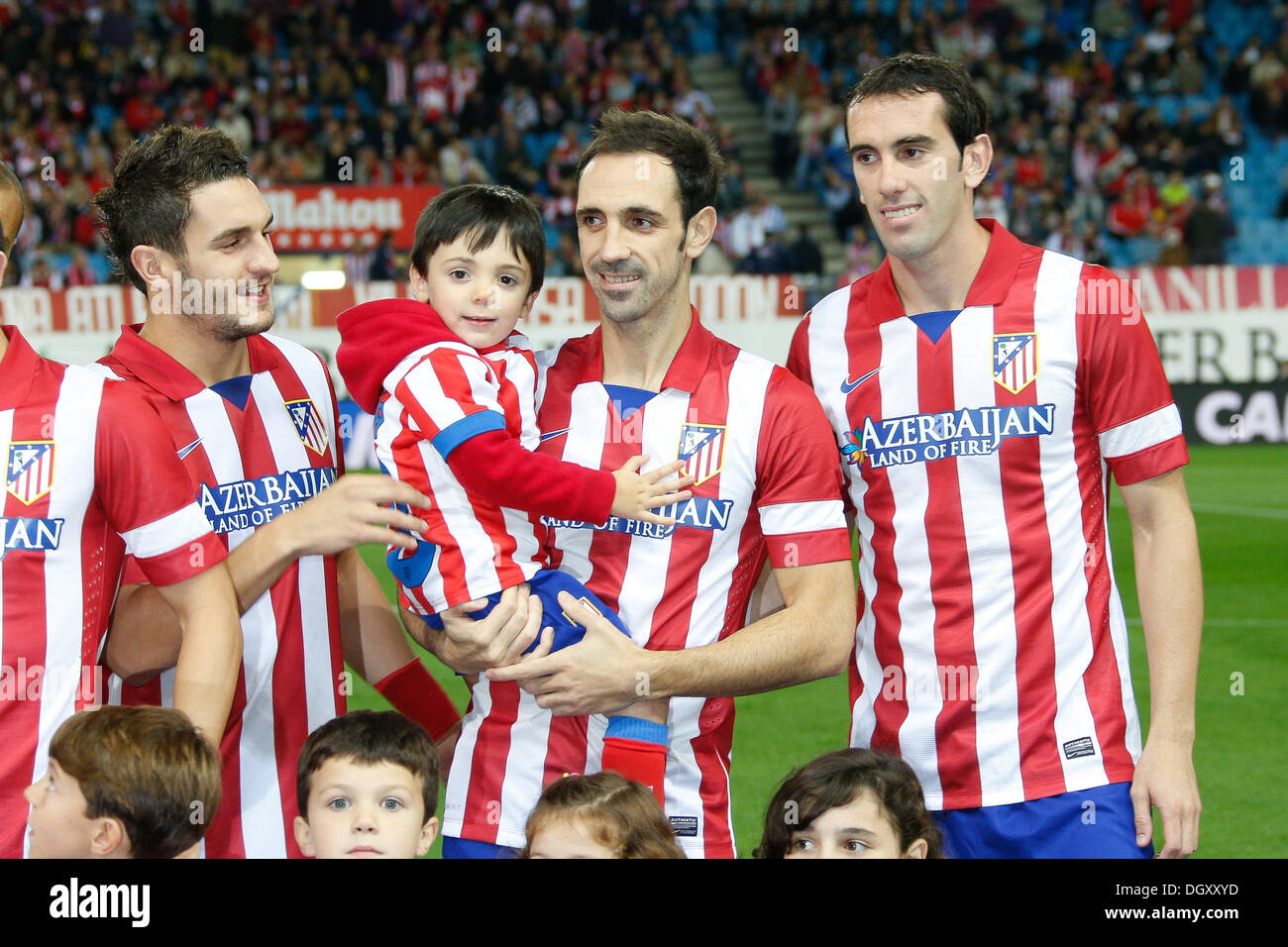 Madrid, Spanien. 27. Oktober 2013. Atletico de Madrid gegen Real Betis Balompie im Vicente Calderon Stadion. Juan Francisco Torres (spanische Mittelfeldspieler von an. Madrid) Credit: Aktion Plus Sport/Alamy Live-Nachrichten Stockfoto