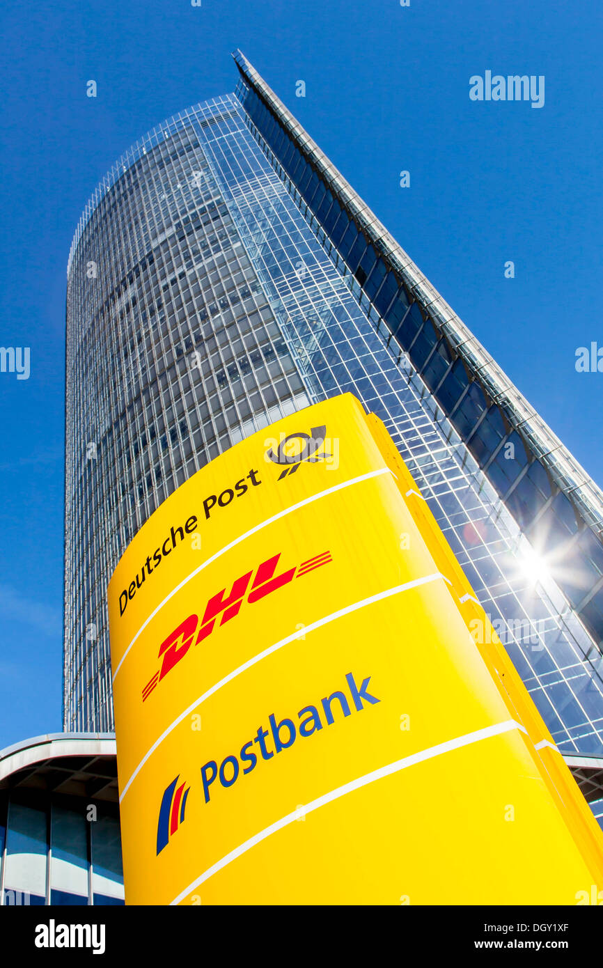 Post Tower, Sitz der Deutschen Post AG, DHL und Postbank, Bonn, Rheinland, Nordrhein-Westfalen, Deutschland Stockfoto