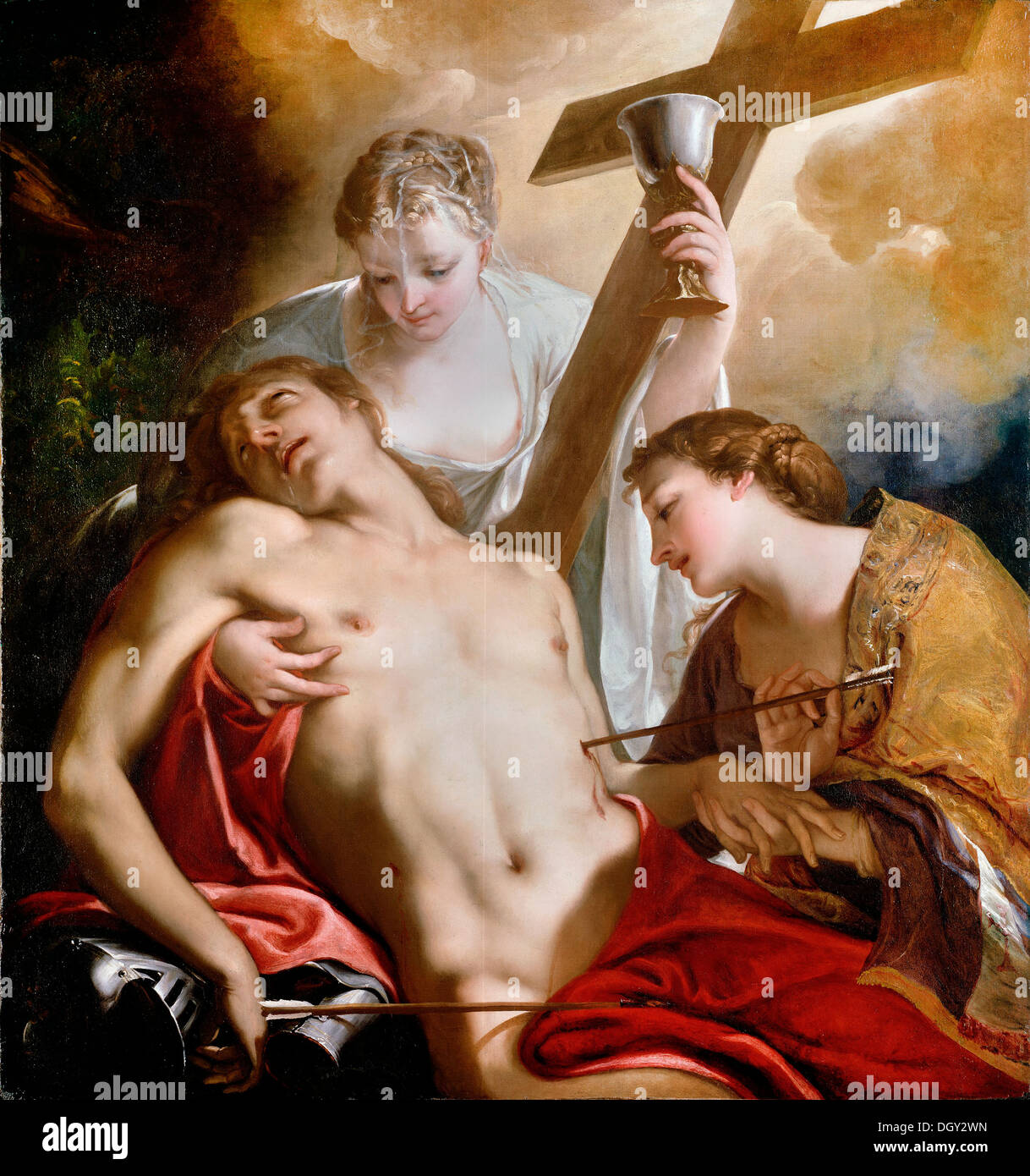 Antonio Antonio, St. Sebastian. Ca. 1716-18. Öl auf Leinwand. Dulwich Picture Gallery, London. Stockfoto
