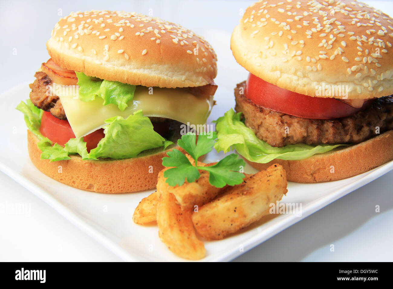 Cheeseburger Stockfoto