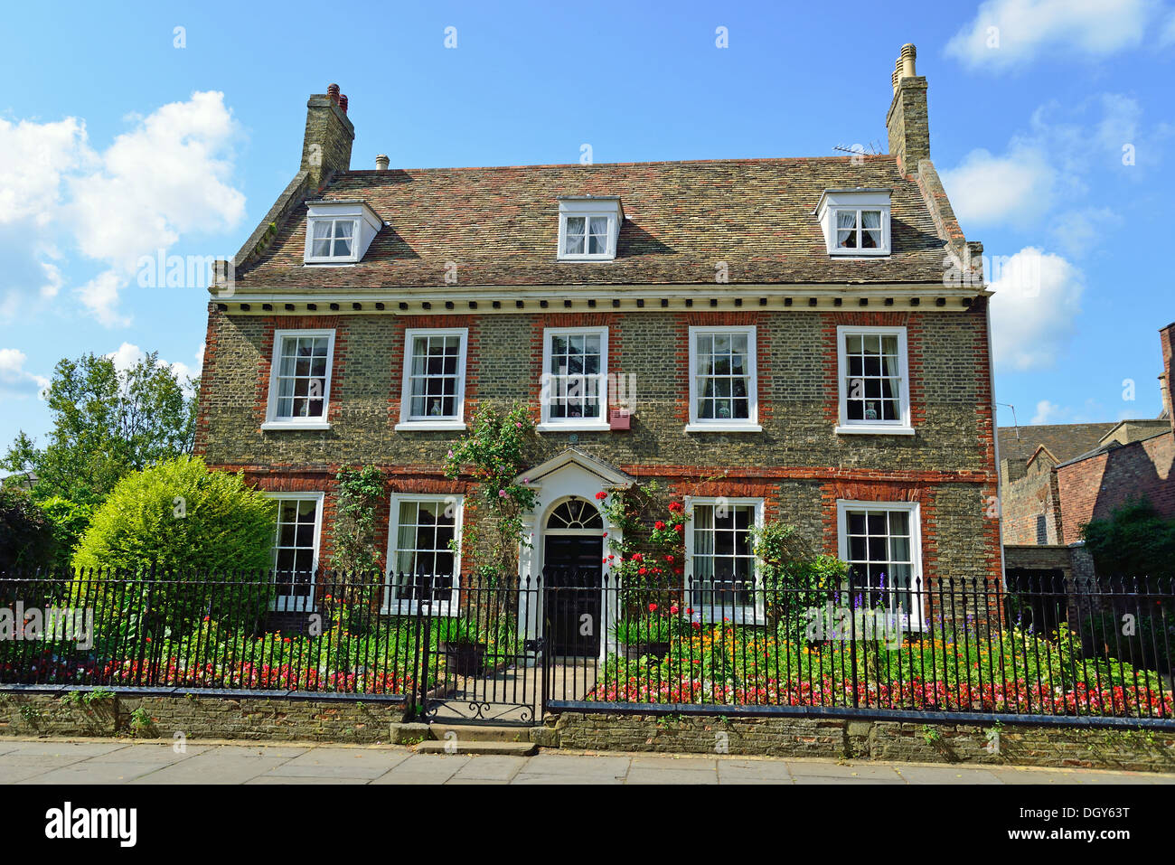 Georgische Haus am Palast grün, Ely, Cambridgeshire, England, Vereinigtes Königreich Stockfoto