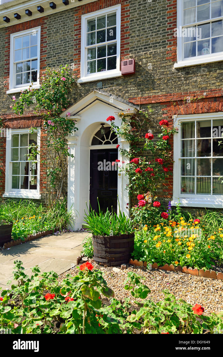 Georgische Haus am Palast Grün von Ely Cathedral, Ely, Cambridgeshire, England, Vereinigtes Königreich Stockfoto