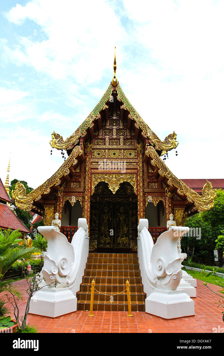 Buddhistischer Tempel Wat Phra Singh im Chiangrai Provinz von Thailand benannt Stockfoto