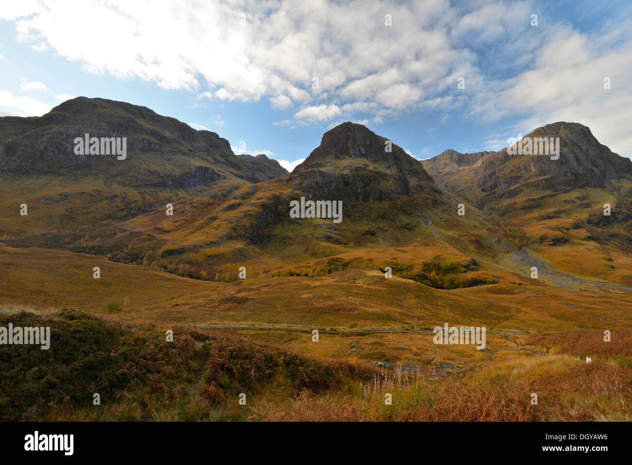 Strebepfeiler der Bidean Nam Bian, Glencoe Schottisches Hochland, Schottland, Vereinigtes Königreich, Europa Stockfoto