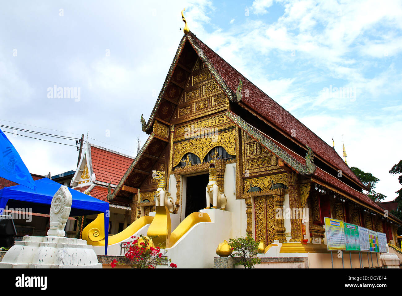 Buddhistischer Tempel Wat Phra Singh im Chiangrai Provinz von Thailand benannt Stockfoto