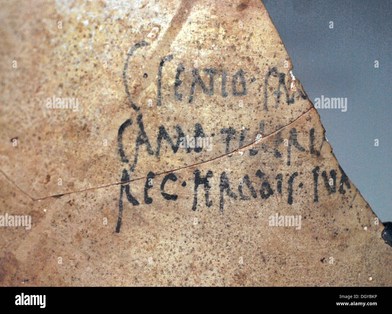5733. Fragment eines Schiffes, die Wein aus Italien enthalten aus c. 1.. C AD auf Herodium gefunden Stockfoto