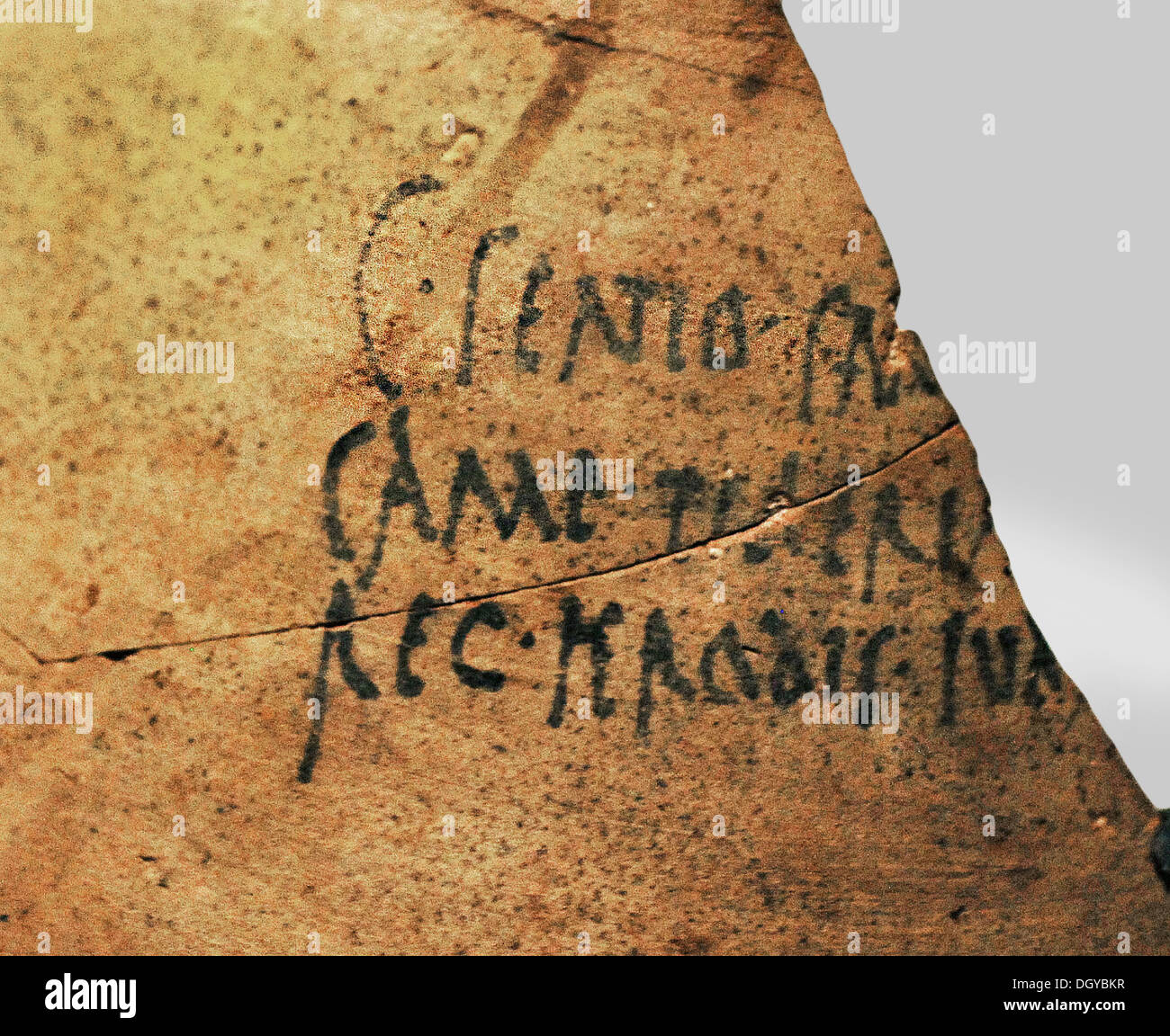 5733. Fragment eines Schiffes, die Wein aus Italien enthalten aus c. 1.. C AD auf Herodium gefunden Stockfoto