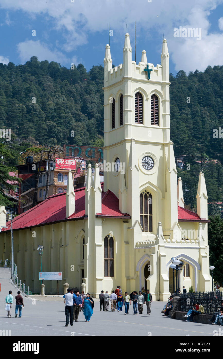 Christuskirche, Ridge, Shimla, Himachal Pradesh, Nordindien, Indien, Asien Stockfoto