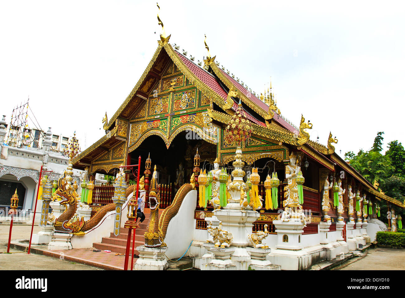 Buddhistischer Tempel Wat Ming Muang im Chiangrai Provinz von Thailand benannt Stockfoto
