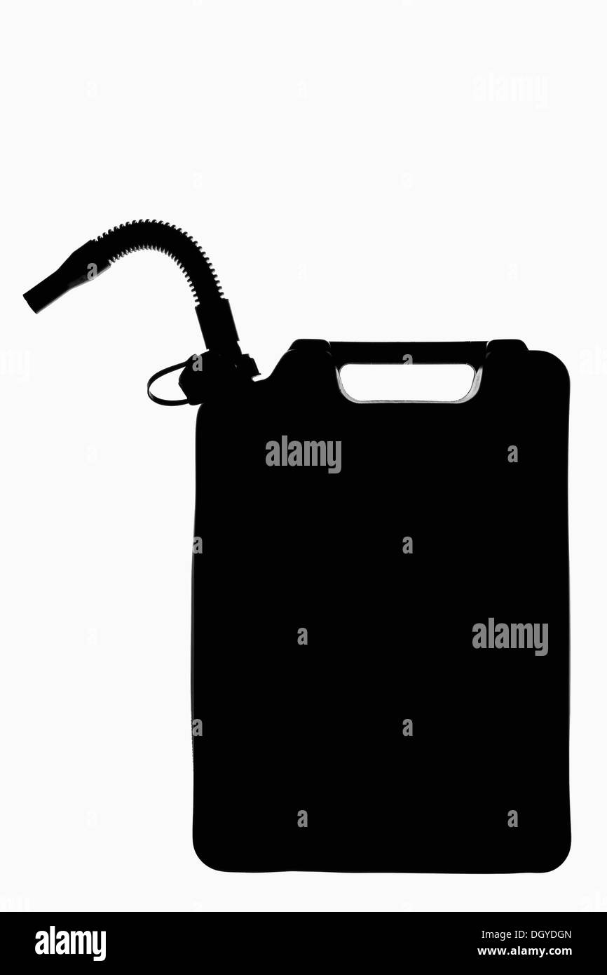 Eine Gas kann in der silhouette Stockfoto