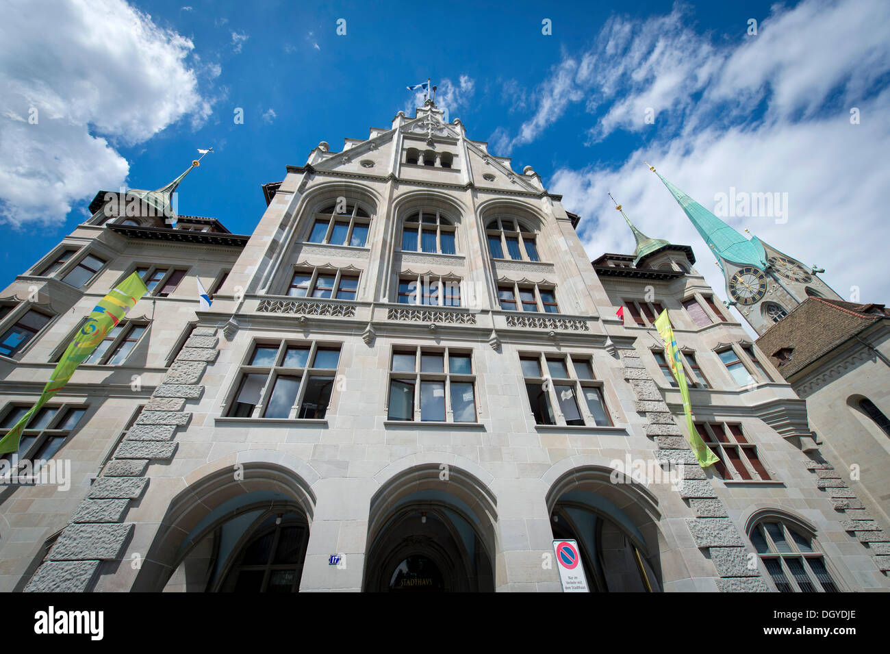Fassade, Stadthaus bauen, Zürich, Schweiz, Europa Stockfoto