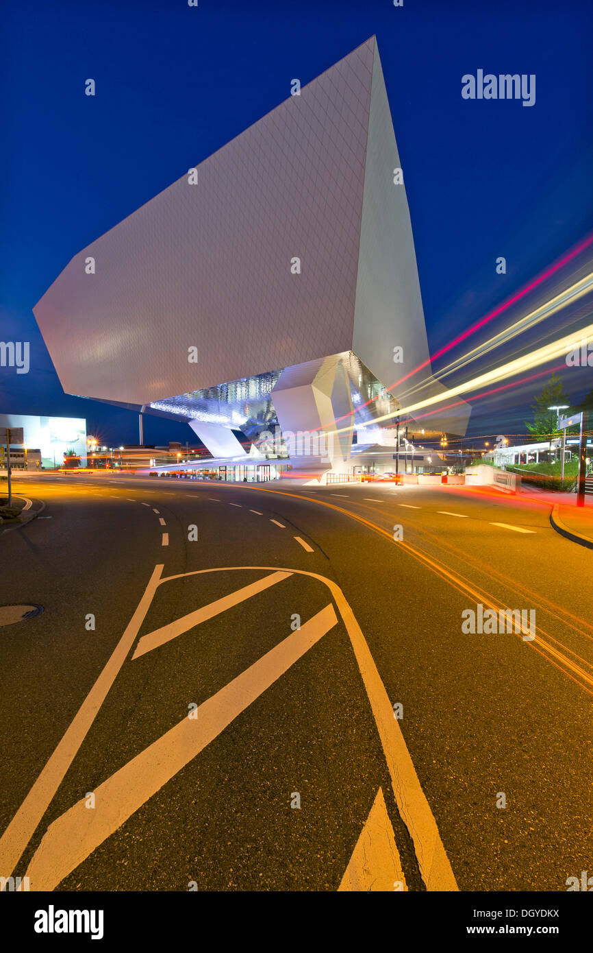 Porsche-Museum, Porscheplatz Quadrat, Stuttgart-Zuffenhausen, Baden-Württemberg Stockfoto