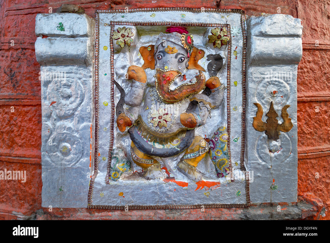 Schrein, elefantenköpfigen Gott Ganesha, Chittorgarh, Rajasthan, Indien Stockfoto