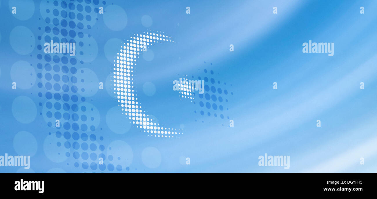 Stern und Halbmond Symbol des Islam sich auf abstrakte spiegeln Stockfoto