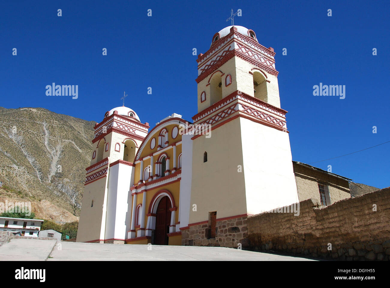 Kirche, huaytara, Inca, Peru, Südamerika, Lateinamerika Stockfoto