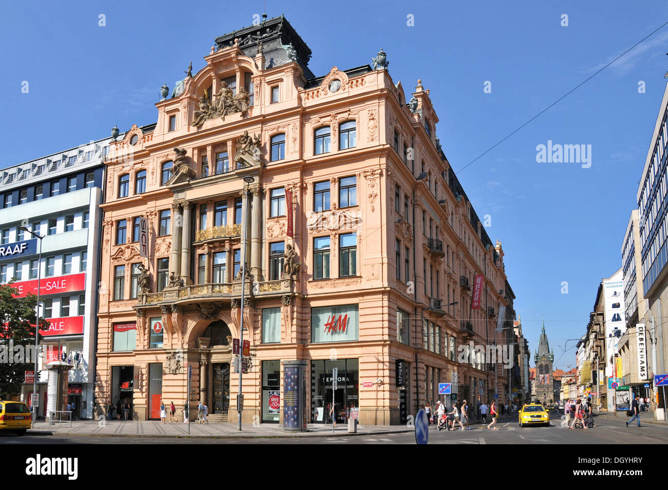 Wenceslas Square, Old Town, Prag, Tschechische Republik, Europa Stockfoto