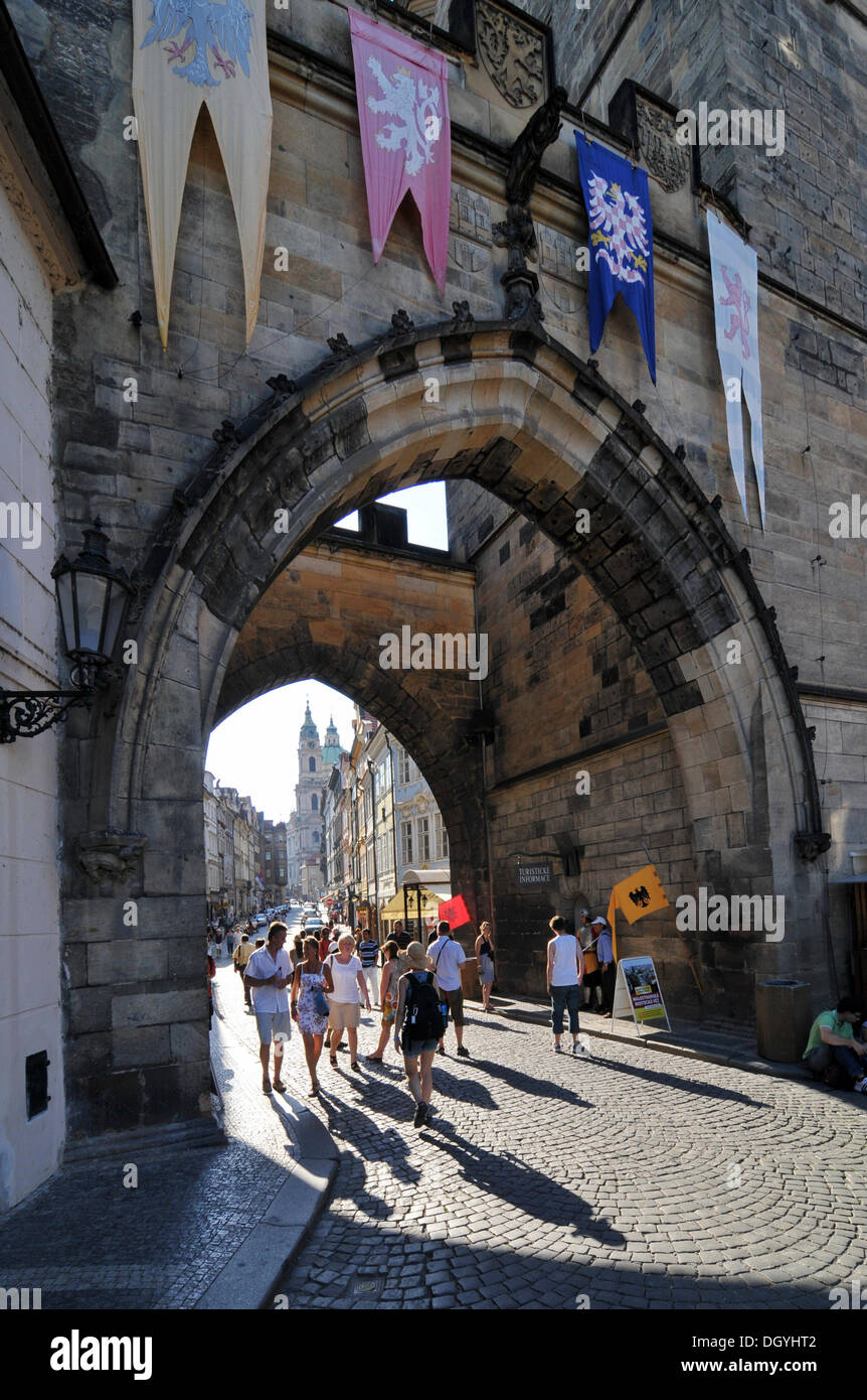 Turm der Karlsbrücke, mostecka, Altstadt, Prag, Tschechische Republik, Europa Stockfoto