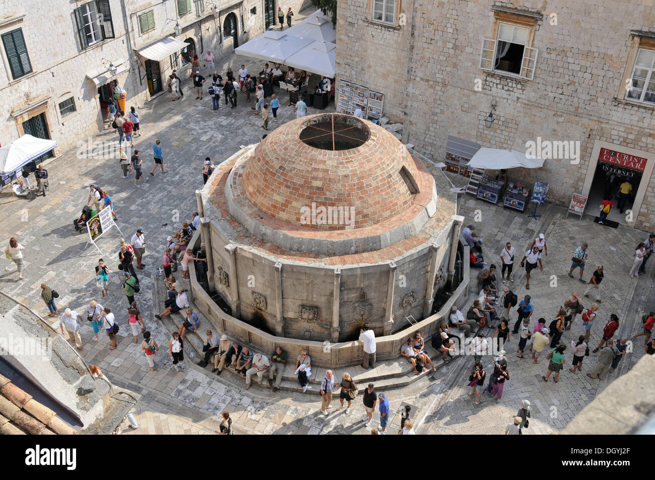 Big onofrio Brunnen, historische Stadt, Dubrovnik, Kroatien, Europa Stockfoto