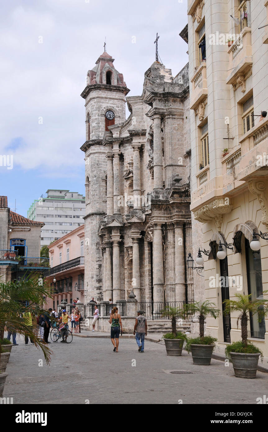 Kathedrale von Havanna, Altstadt, Havanna, Kuba, Karibik, Zentralamerika Stockfoto