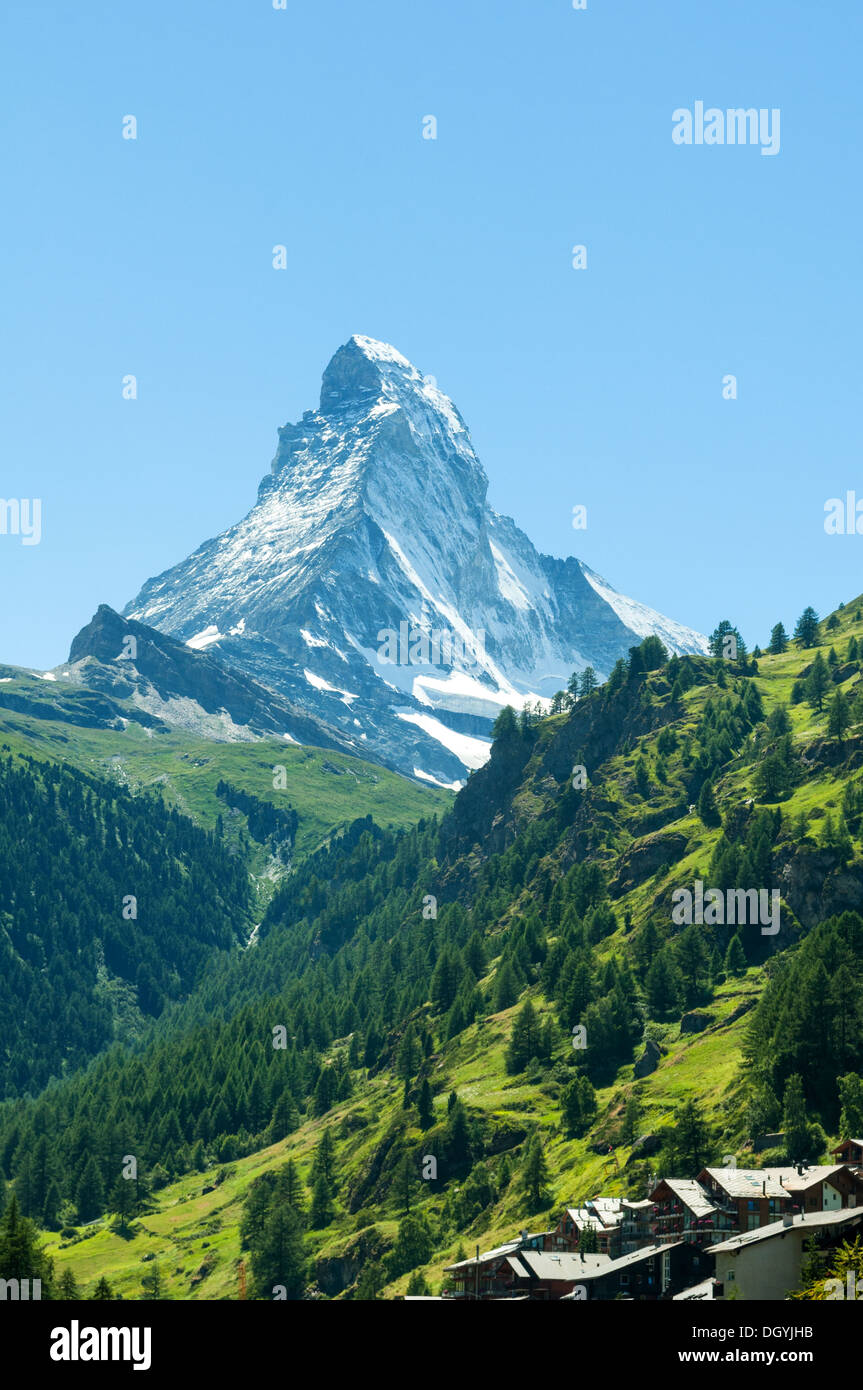 Das Matterhorn von Zermatt, Schweiz Stockfoto