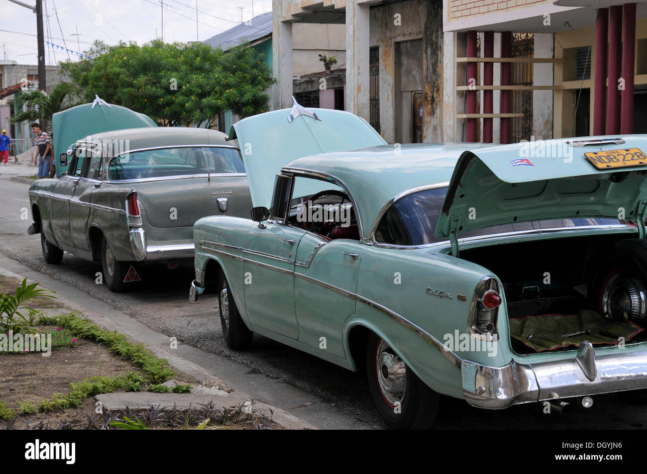 Oldtimer, Altstadt, Ciego de Avila, Kuba, Karibik, Mittelamerika Stockfoto