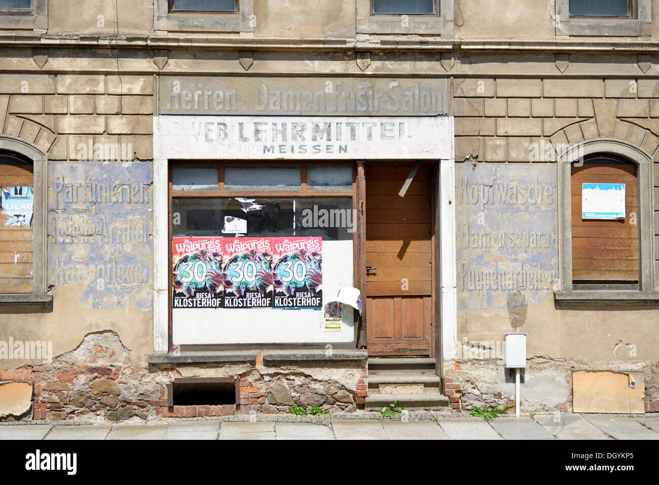 Alten shop, talstrasse Straße, Meißen, Sachsen Stockfoto